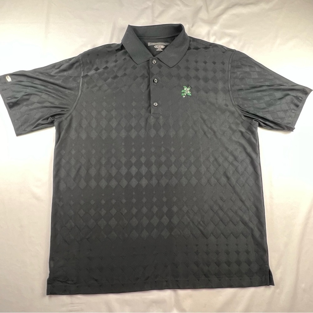 (brand unknown) Playdry -XL -Men’s Golf Shirt -Polo - Black with Diamond Texture